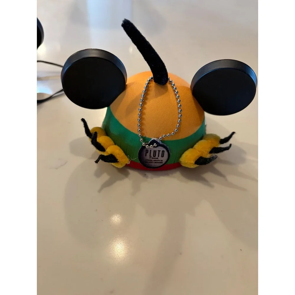 Disney Parks Mini Ear Hat Set Mickey Pluto Sombrero Straw Hat 4pc Collection